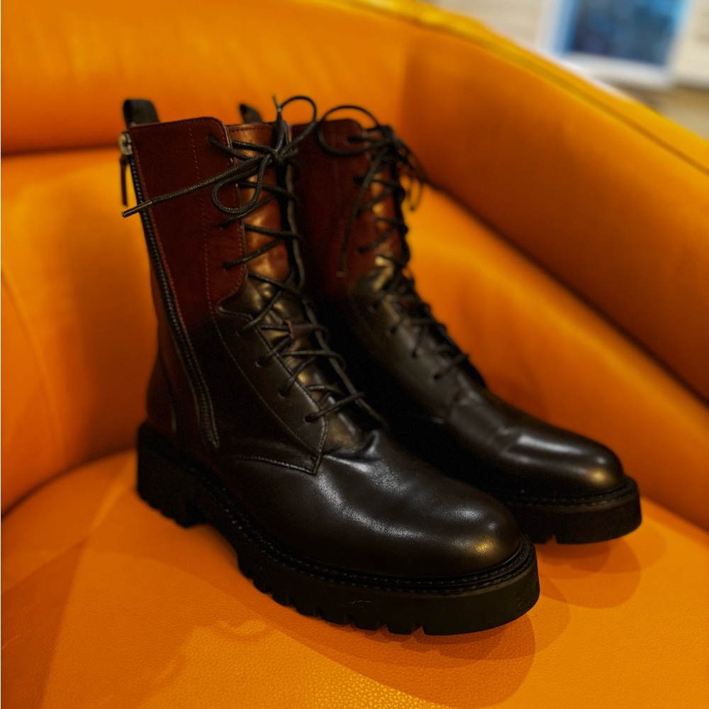 Elegant Black and caramel Women's Homers Artisan Boots